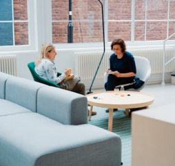 Two woman in a meeting
